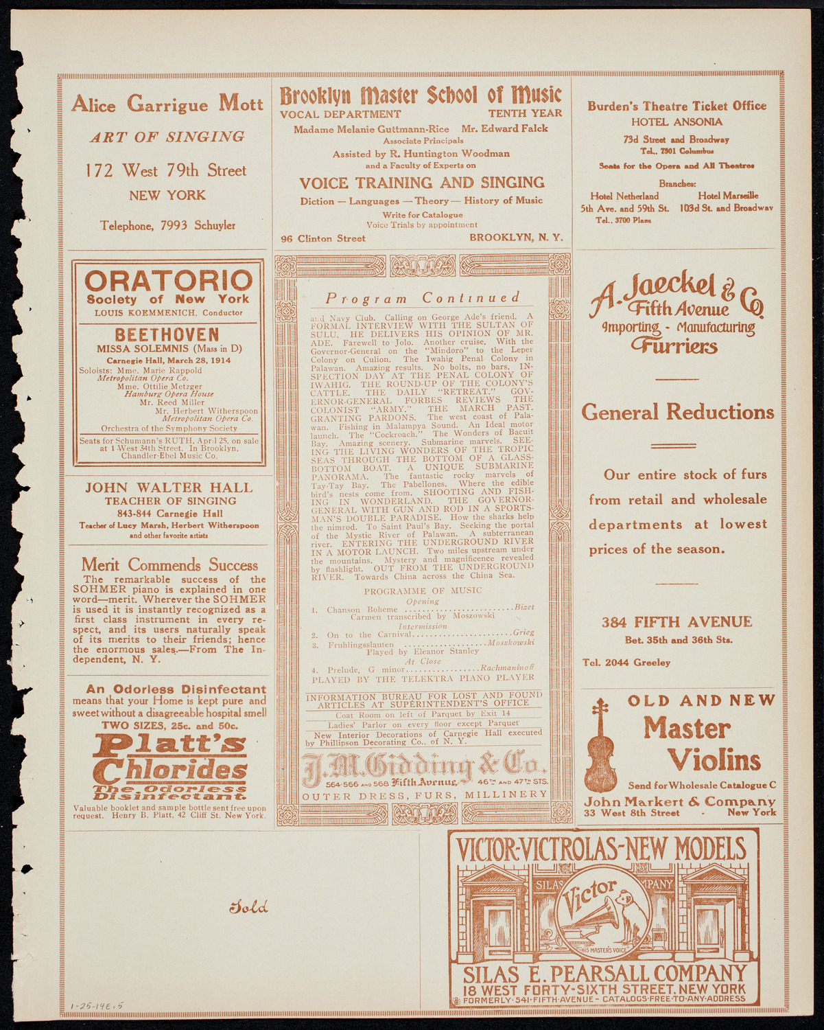 Burton Holmes Travelogue: Cruising Through the Philippines, January 25, 1914, program page 9