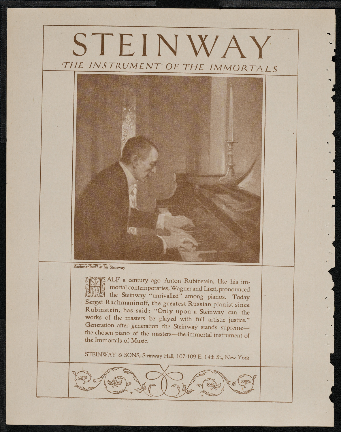 New York Philharmonic, March 13, 1921, program page 4