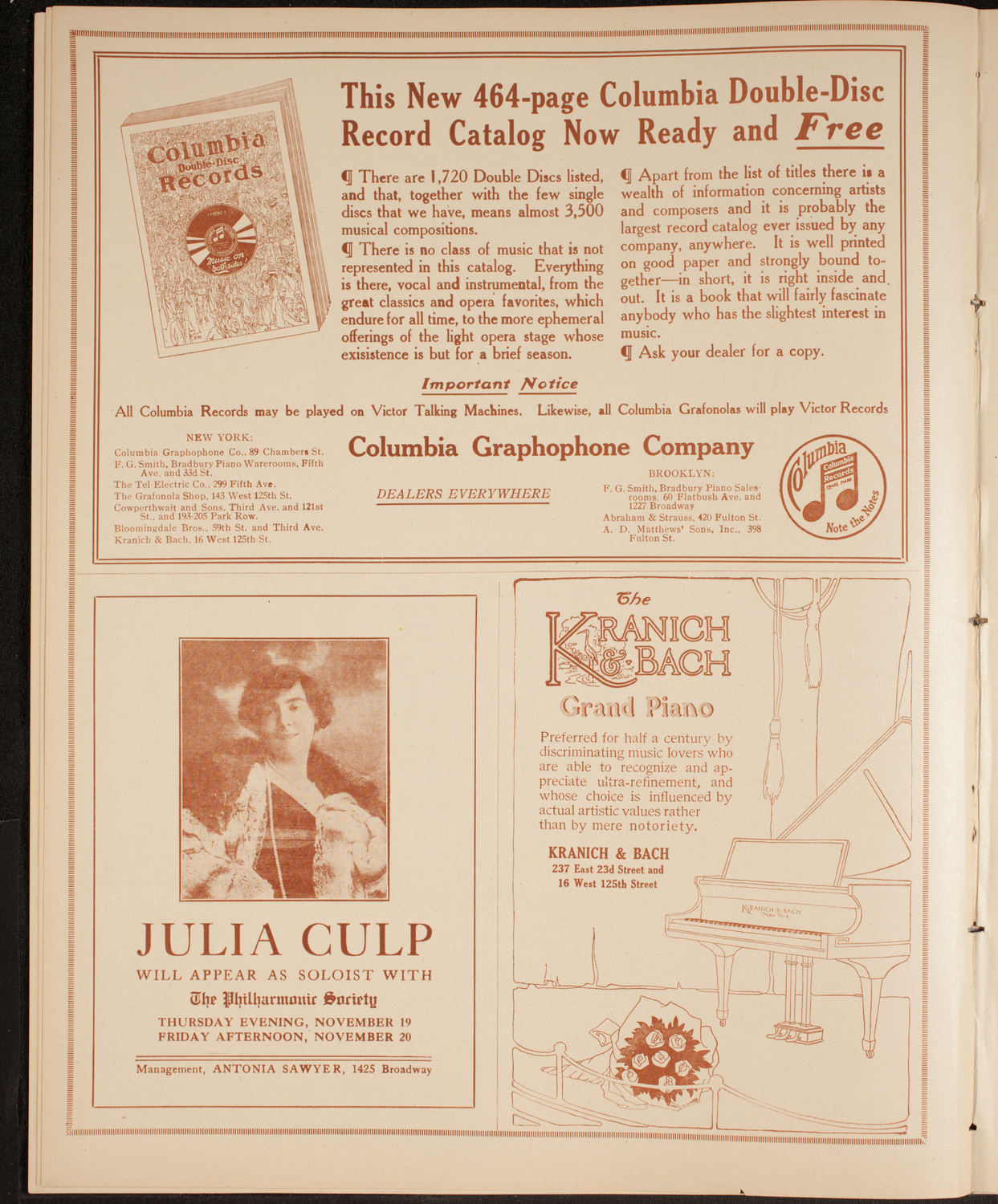 New York Philharmonic, November 15, 1914, program page 6
