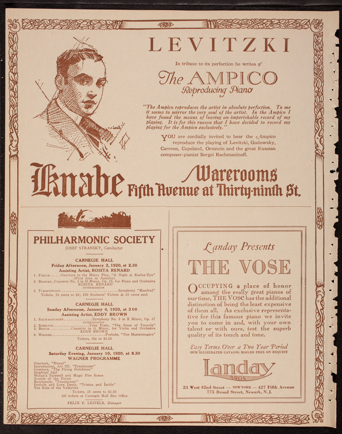 New Symphony Orchestra, December 26, 1919, program page 12