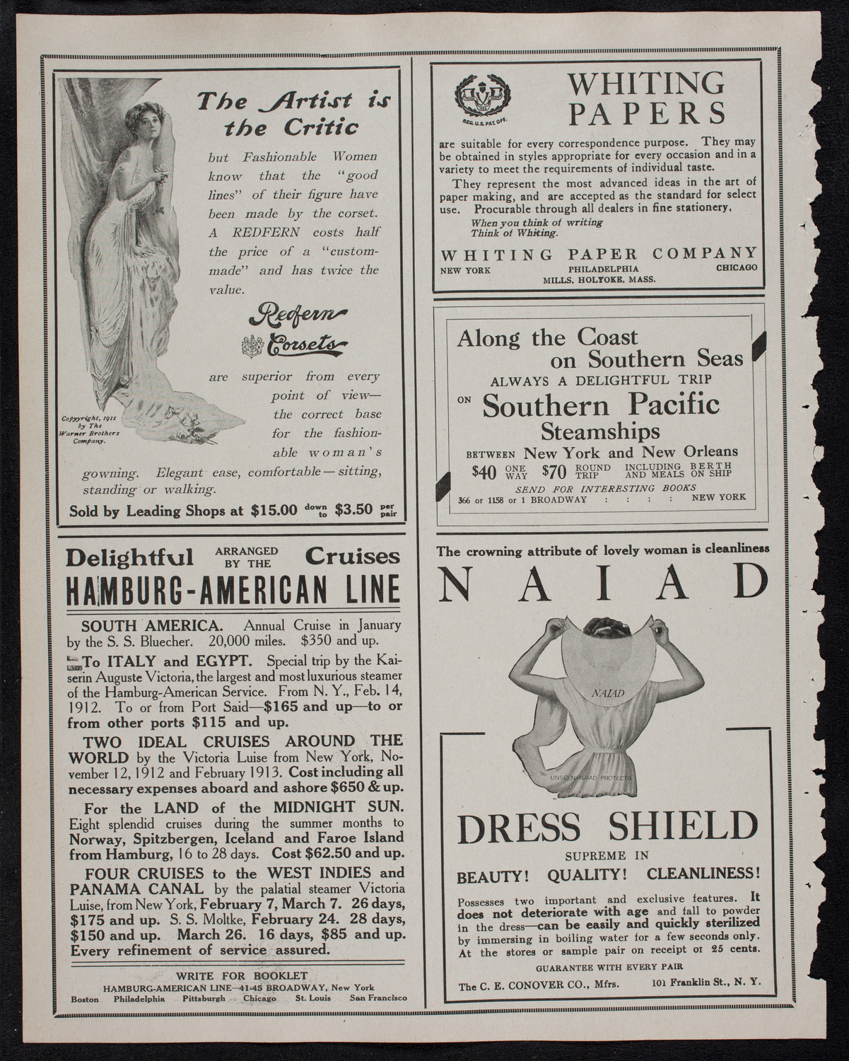 Burton Holmes Travelogue: Paris, February 19, 1912, program page 2