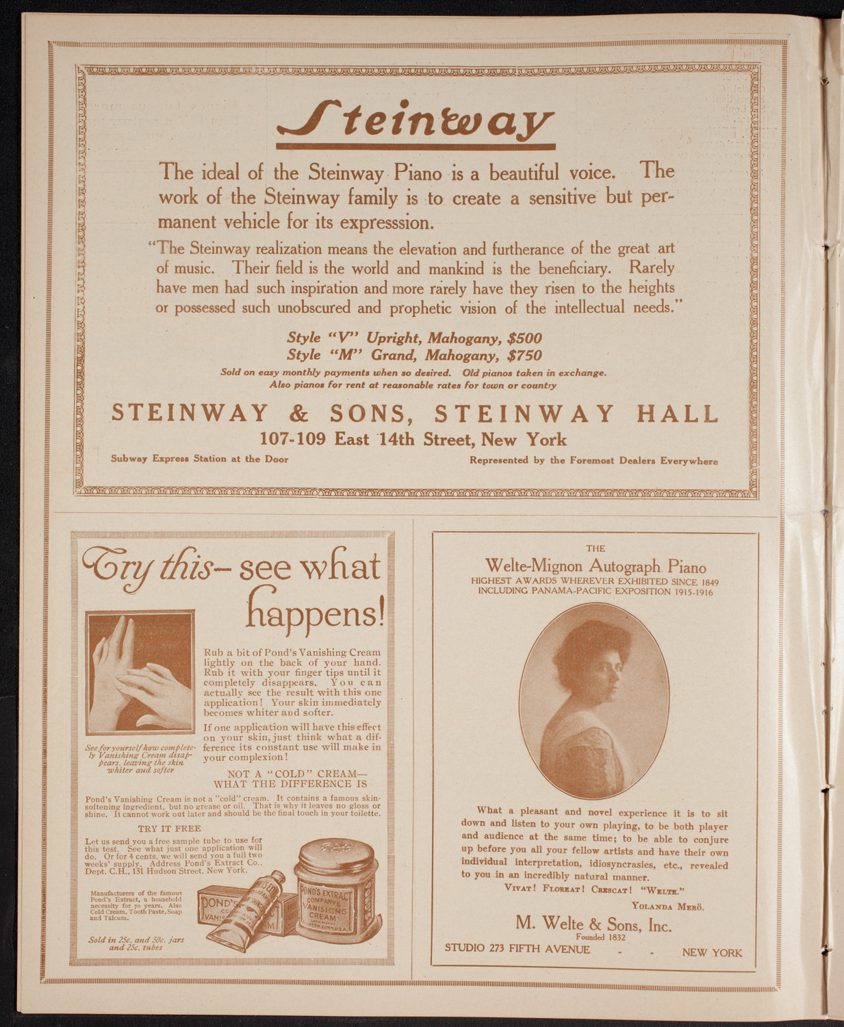 Boston Symphony Orchestra, March 16, 1916, program page 4