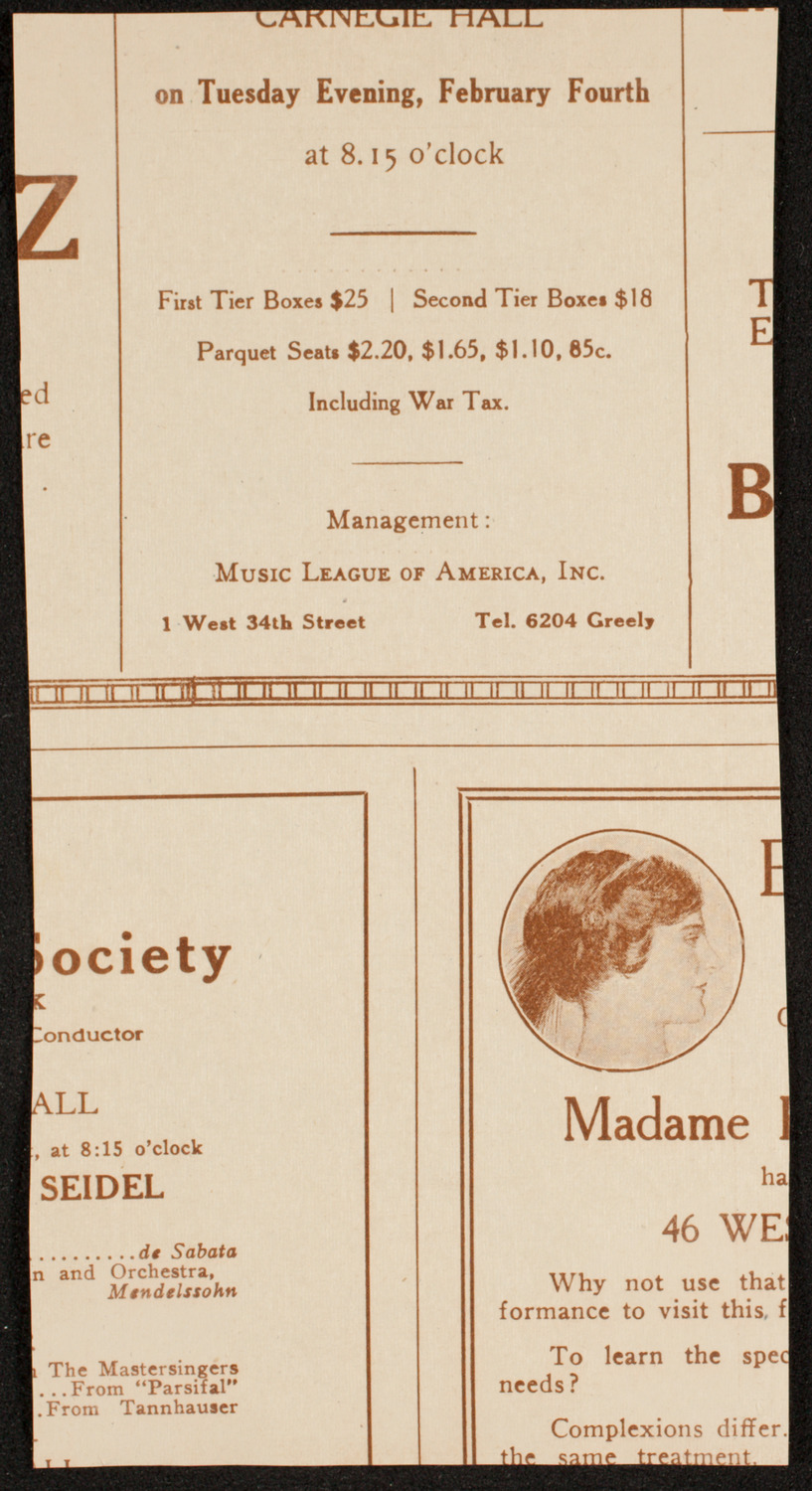 Symphony Concert for Young People, February 1, 1919, program page 4