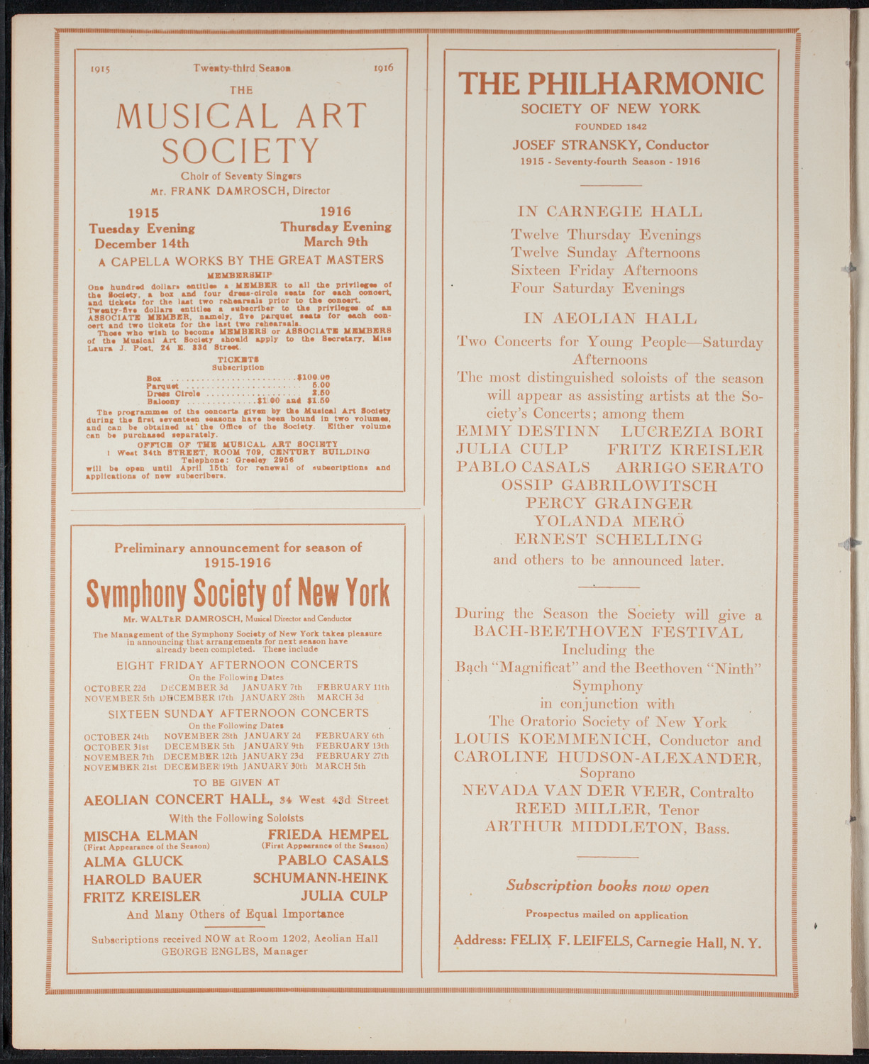 Benefit: St. Andrew's One-Cent Coffee Stands, April 22, 1915, program page 8