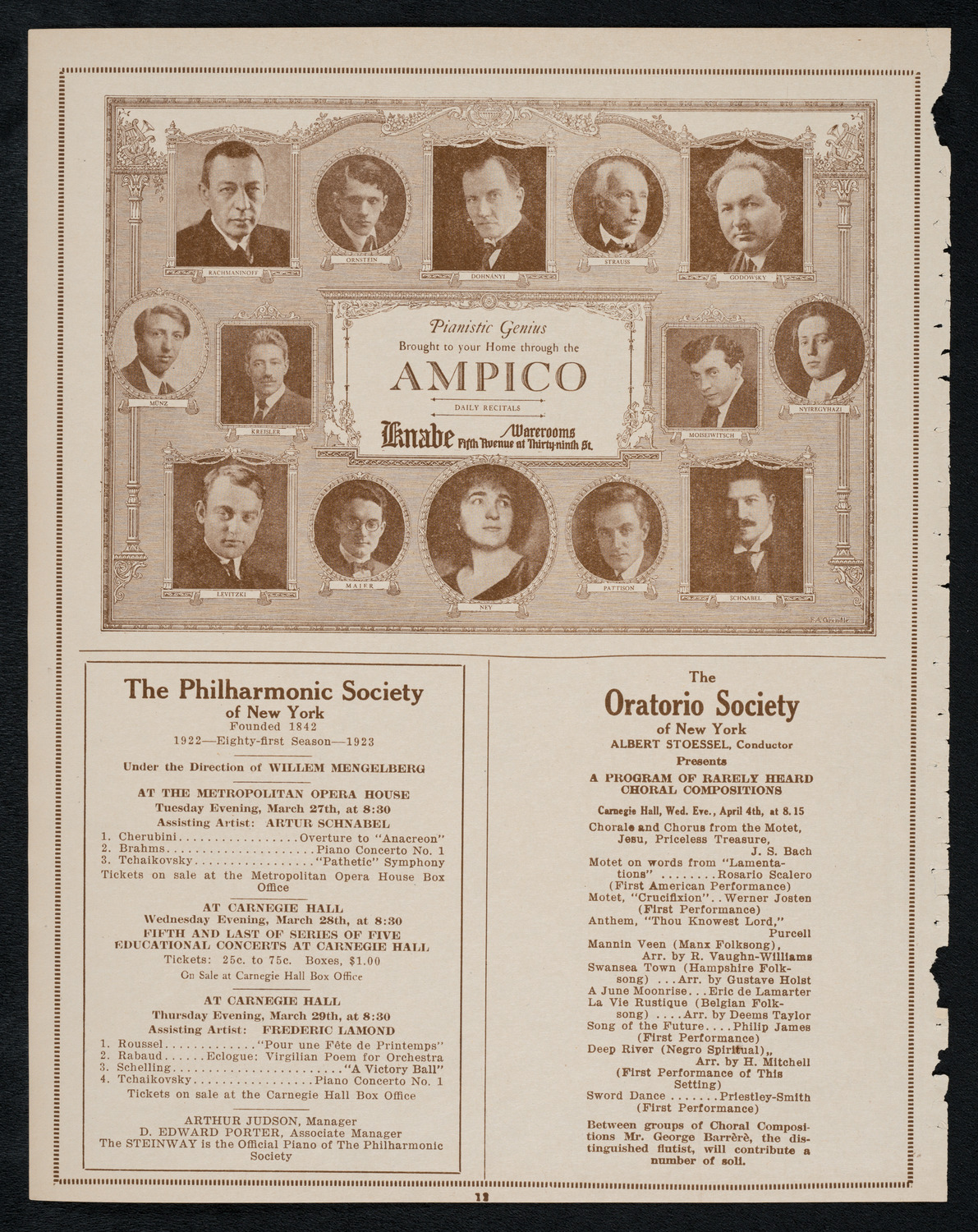 Universal Negro Improvement Association Meeting and Concert, March 27, 1923, program page 12