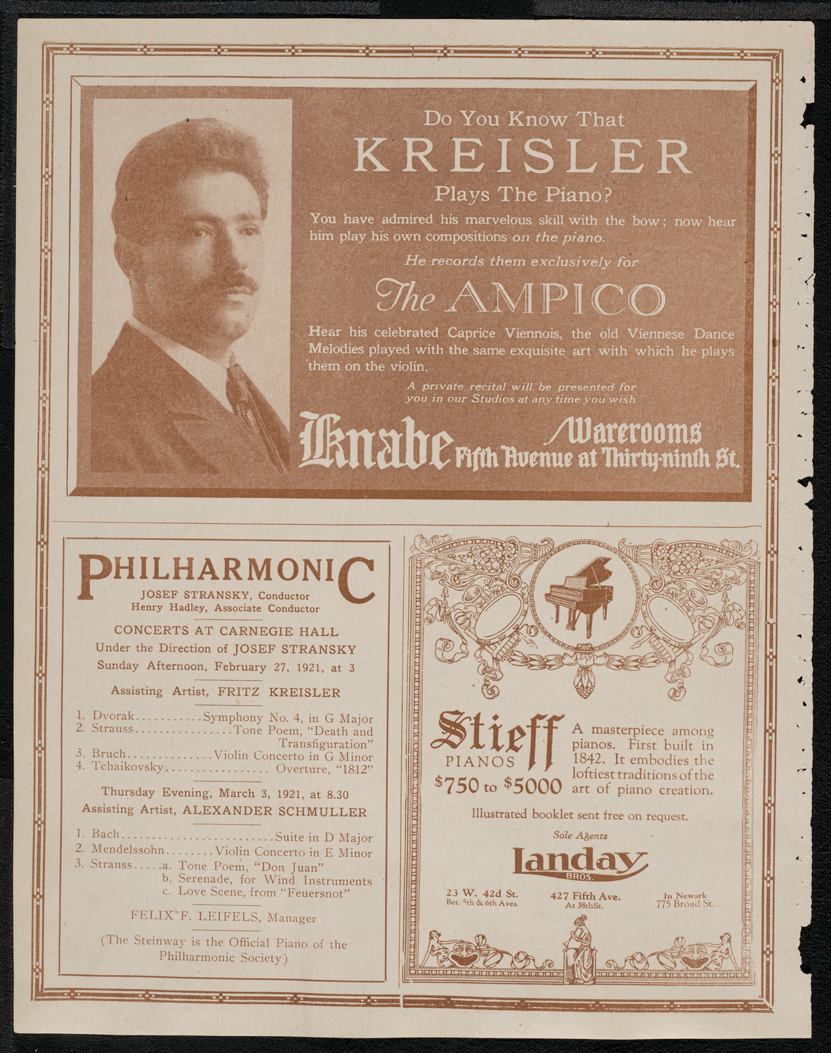 Lecture by Sir Philip Gibbs, February 25, 1921, program page 12