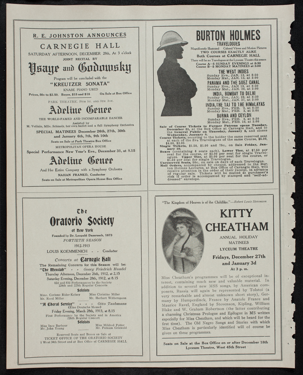 Symphony Photo Drama: Life of John Bunyan and his Pilgrim's Progress Allegory, December 18, 1912, program page 10