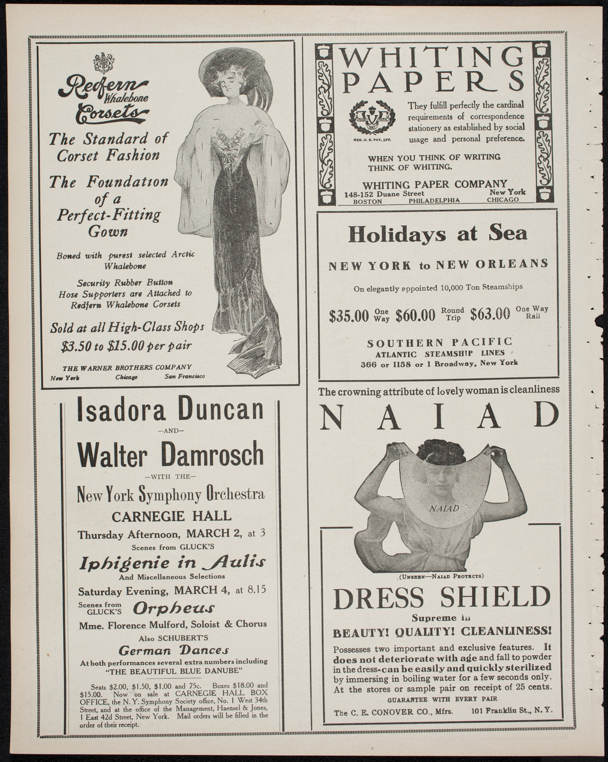 Cantors' Association of America, March 1, 1911, program page 2