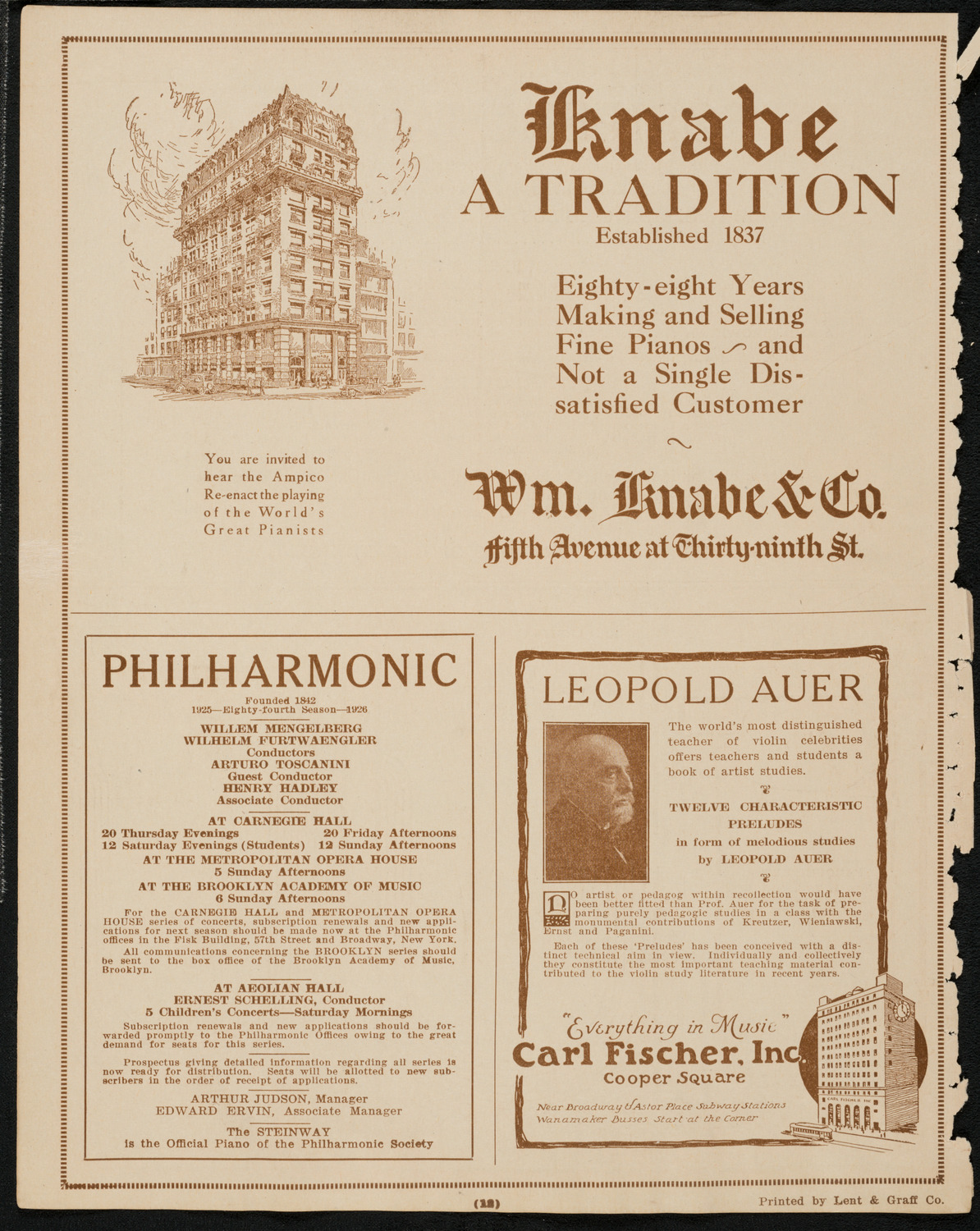 Stockholm University Singers, June 4, 1925, program page 12