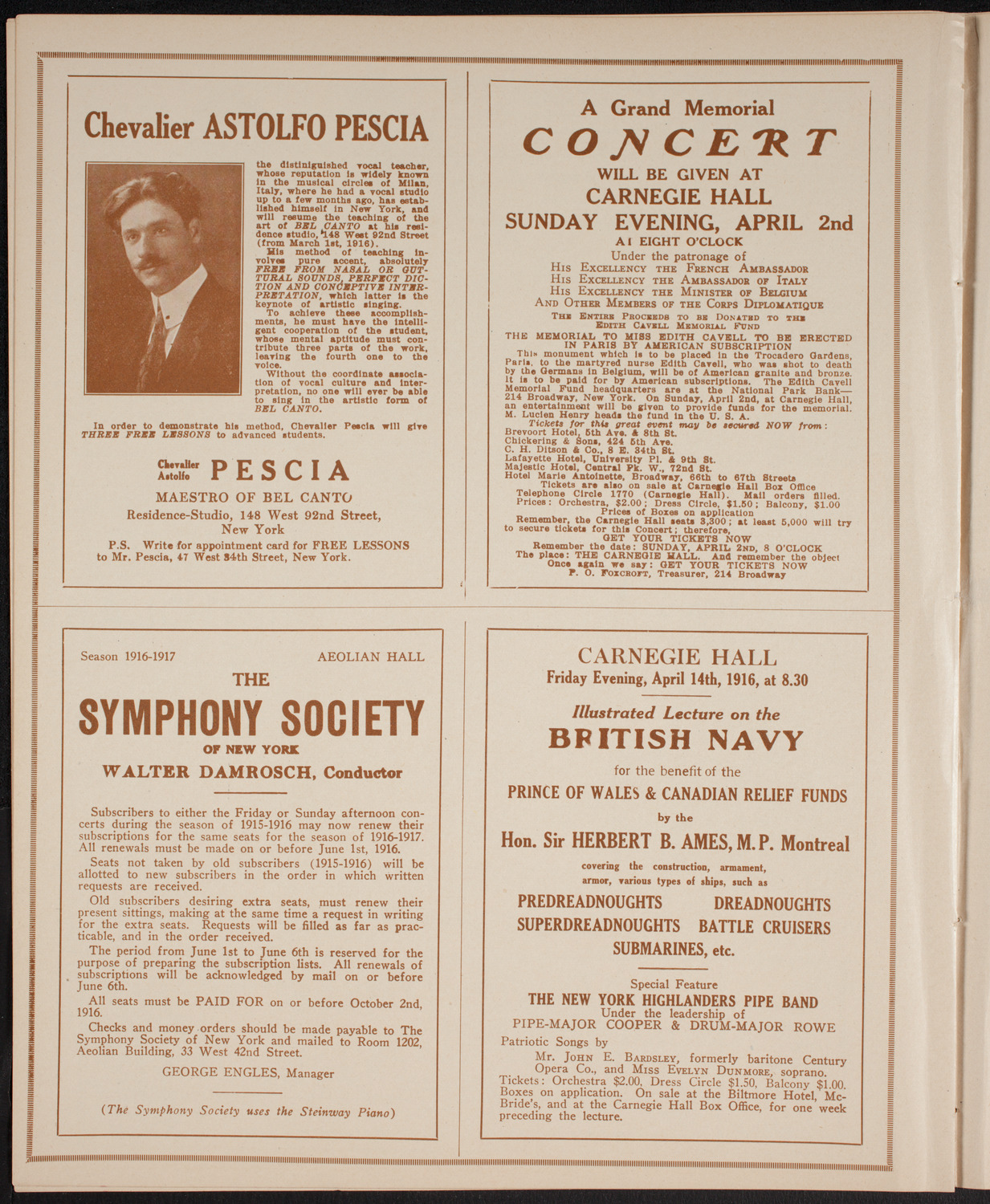 Ethel Leginska, Piano, March 31, 1916, program page 8