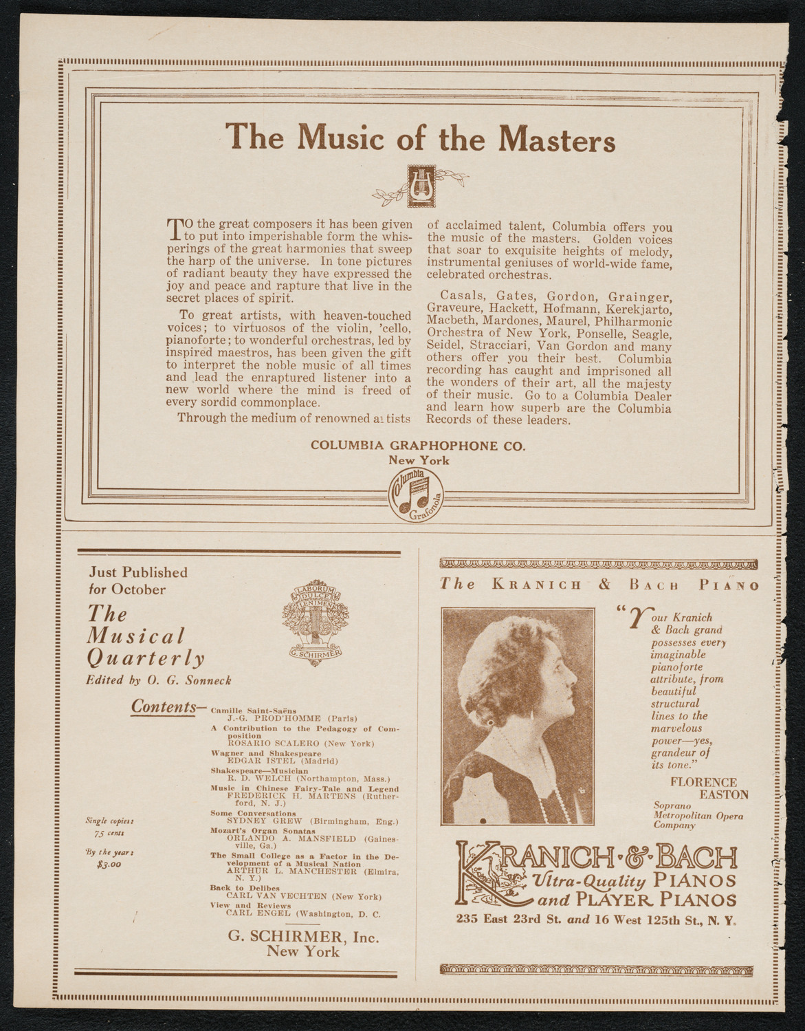Ethel Frank, Soprano, November 1, 1922, program page 6