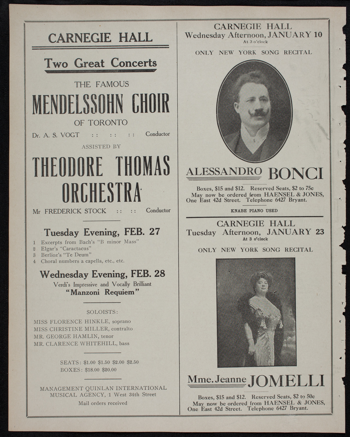 People's Symphony Concert, December 24, 1911, program page 10