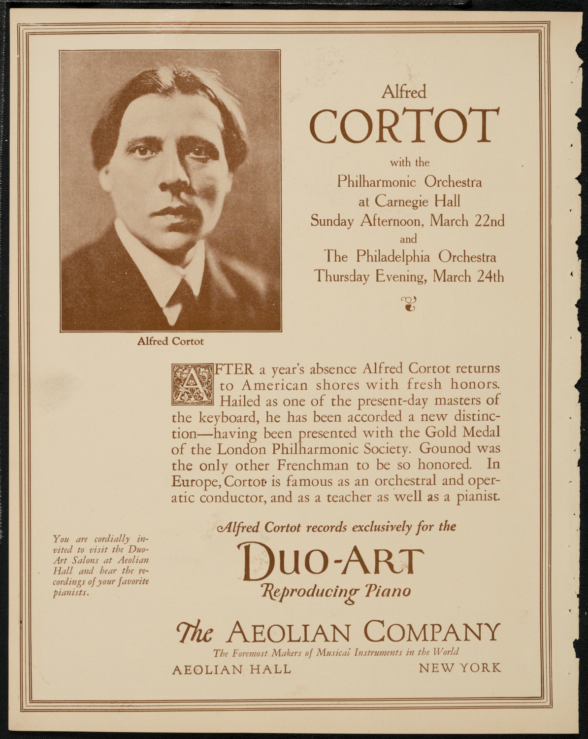 New York Philharmonic, March 19, 1925, program page 2