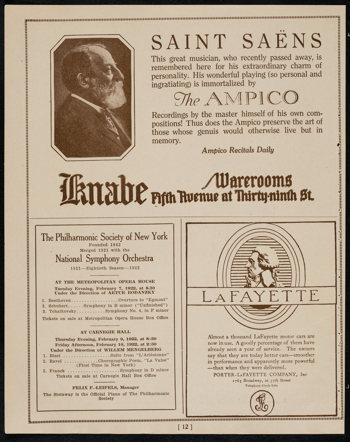 Workmen's Circle Sanatorium Twelfth Anniversary Concert, February 4, 1922, program page 12