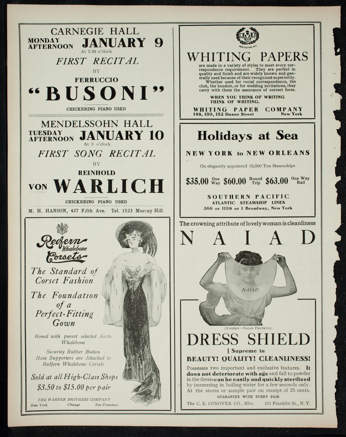 Great Imperial Russian Court Balalaika Orchestra, November 28, 1910, program page 2