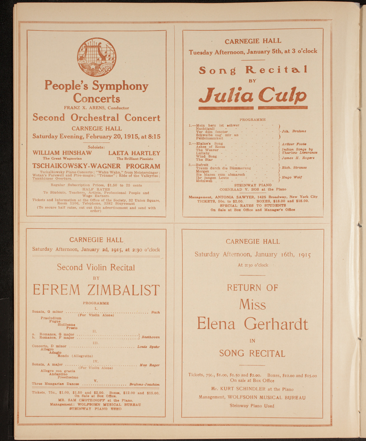 German Christmas Festival, December 21, 1914, program page 10