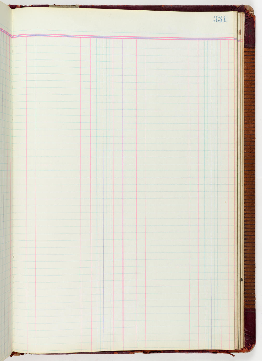 Music Hall Accounting Ledger Journal, volume 6, page 331
