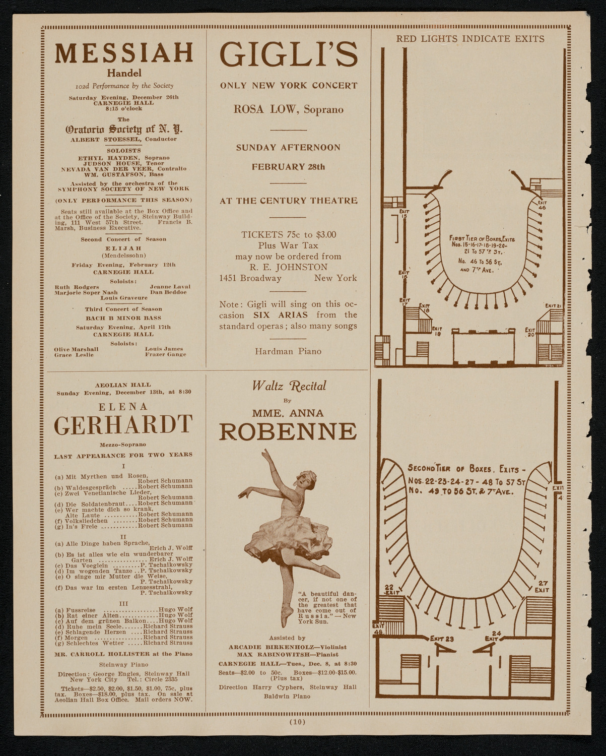 New York Symphony Orchestra, December 3, 1925, program page 10