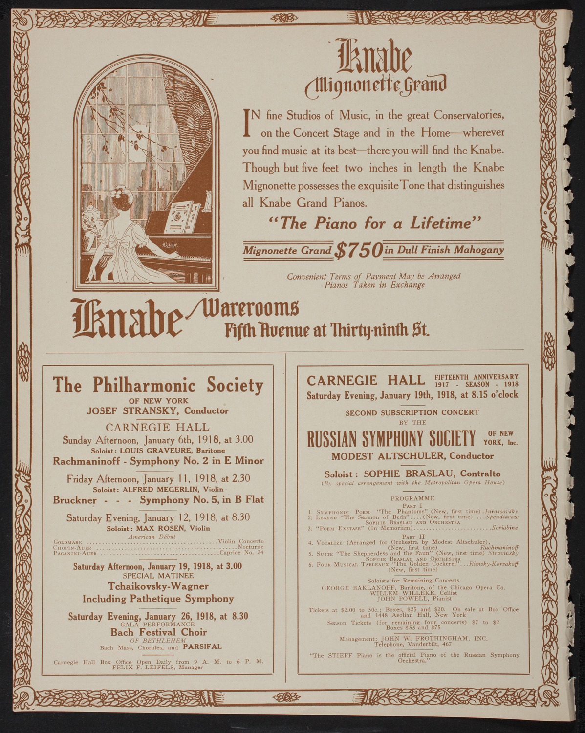 Symphony Concert for Young People, January 5, 1918, program page 12