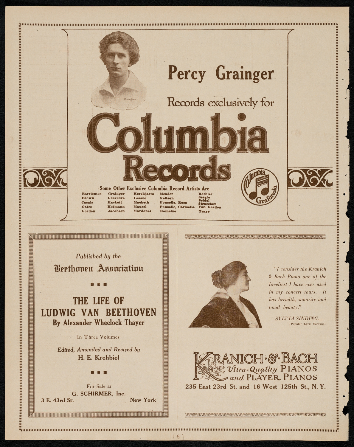 Brahms Memorial featuring Elly Ney and the New York Philharmonic, January 2, 1922, program page 6