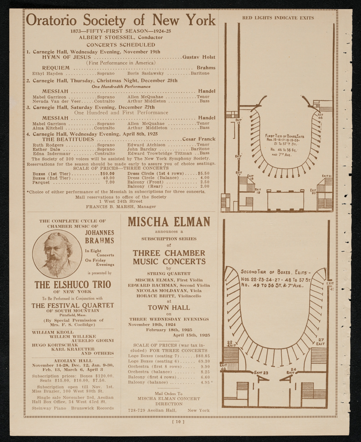 State Symphony Orchestra of New York, October 22, 1924, program page 10