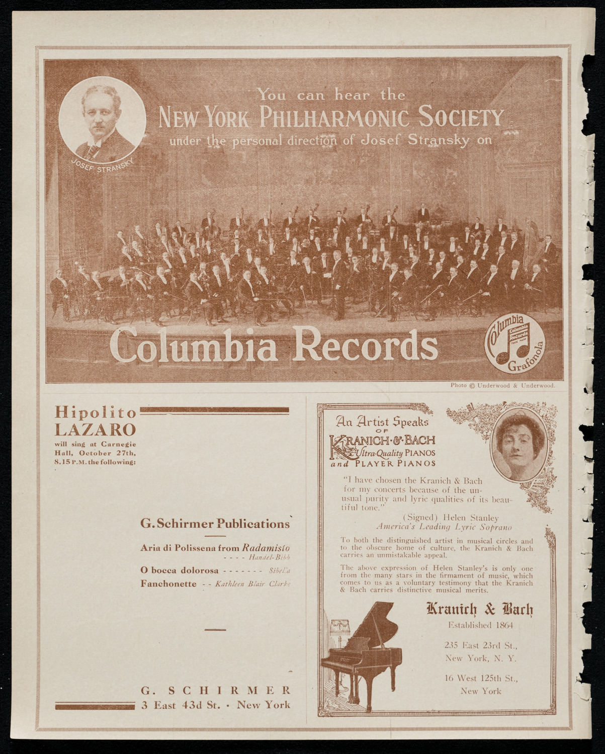 National Symphony Orchestra, October 24, 1920, program page 6