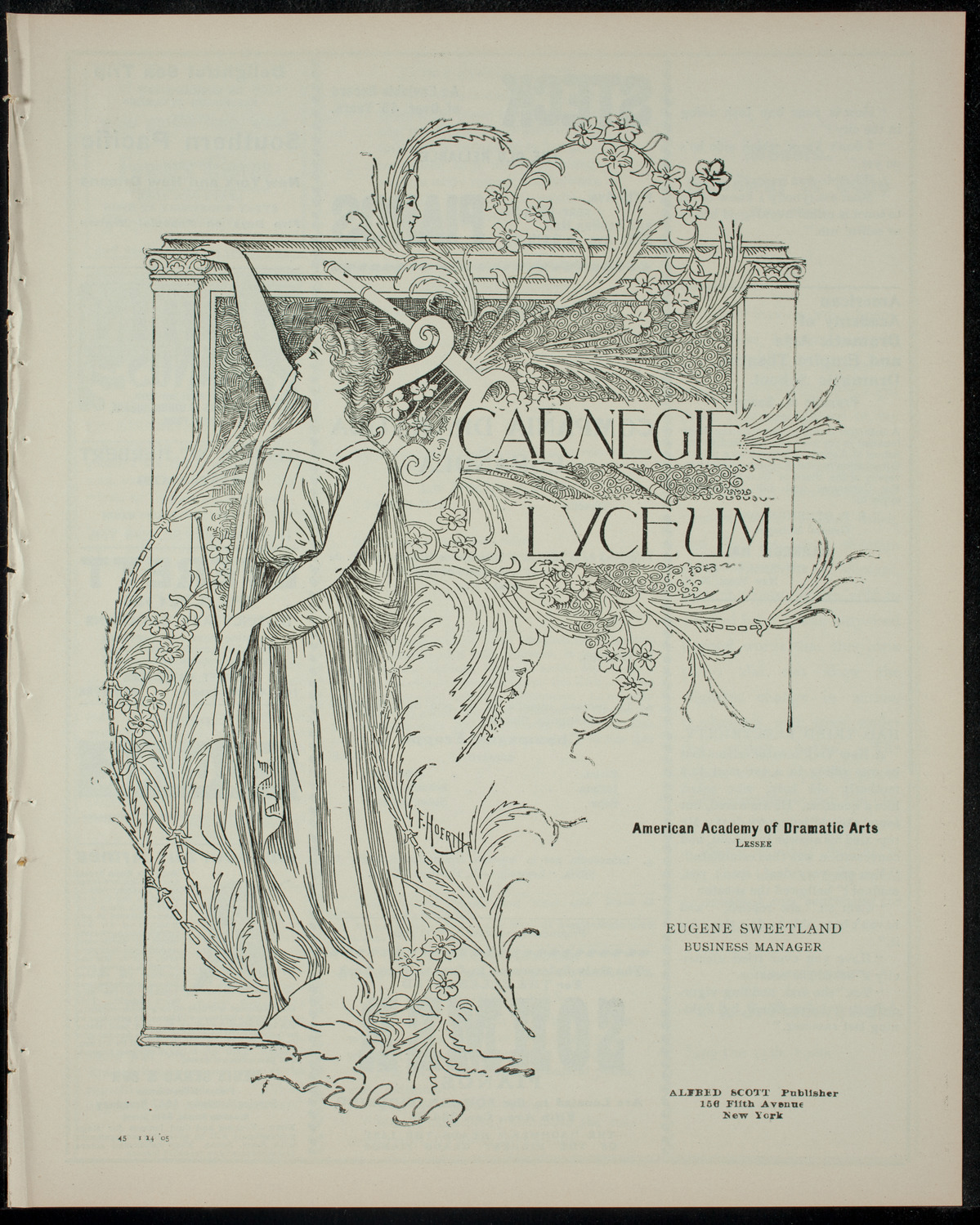 Compañia Dramatica Española, January 14, 1905, program page 1