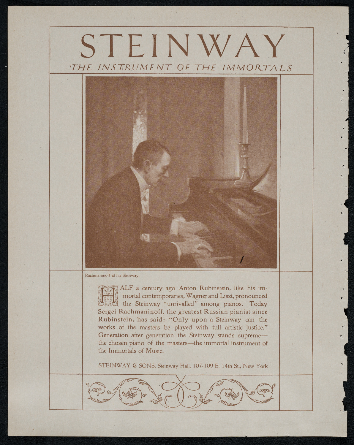 National Symphony Orchestra, January 22, 1921, program page 4