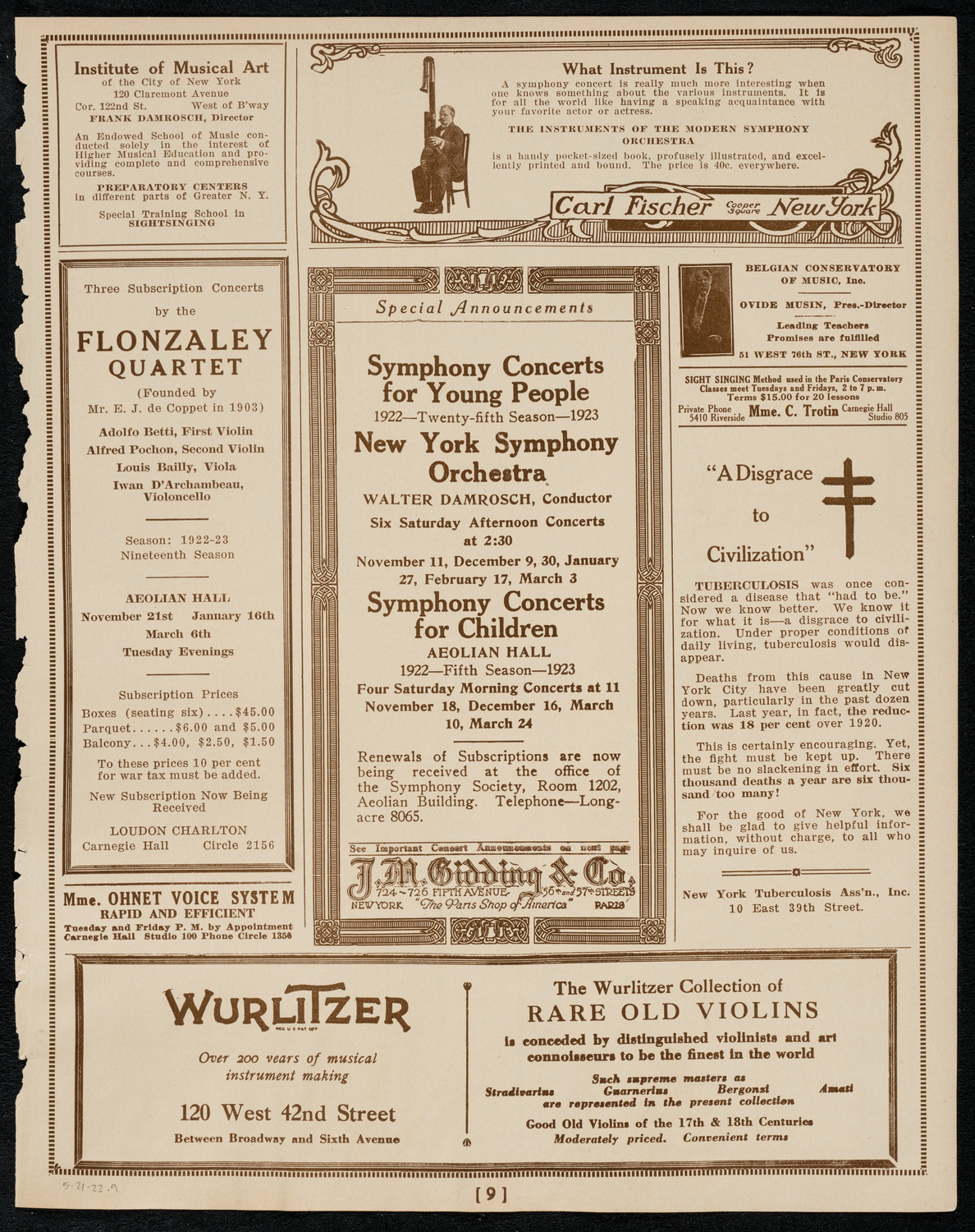 Music and Moving-Picture Views of Spain, May 21, 1922, program page 9