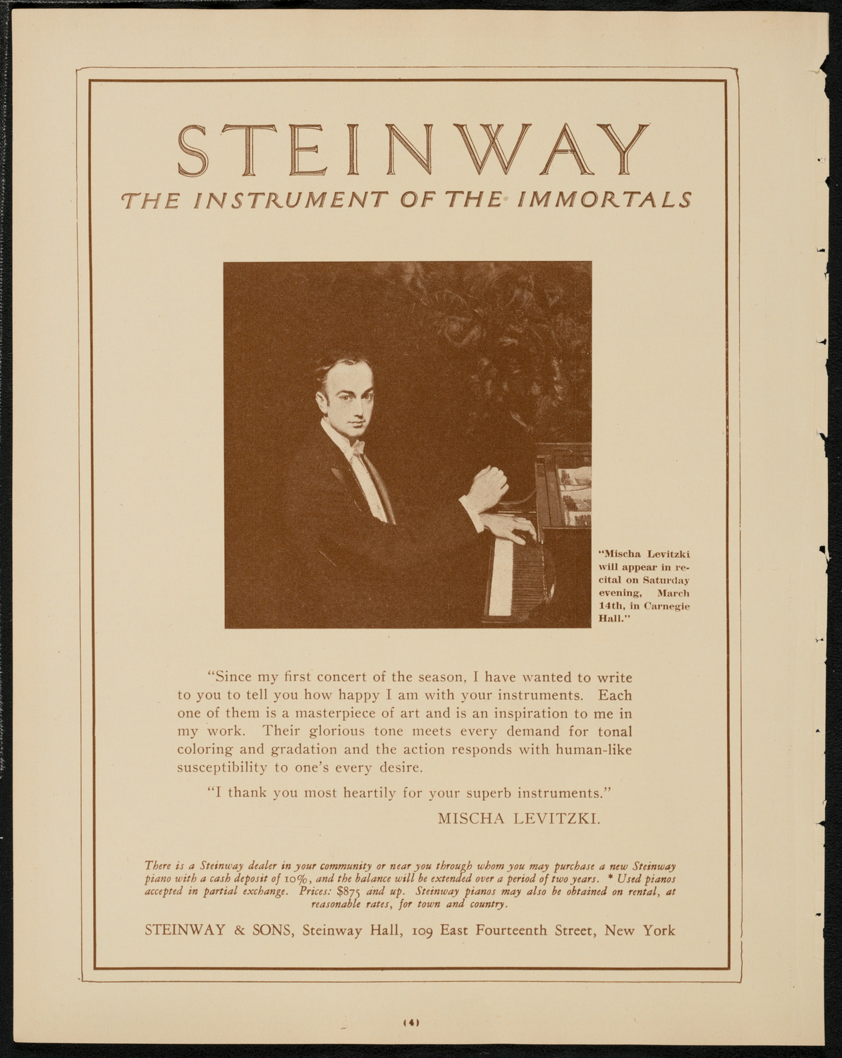 State Symphony Orchestra of New York, March 11, 1925, program page 4