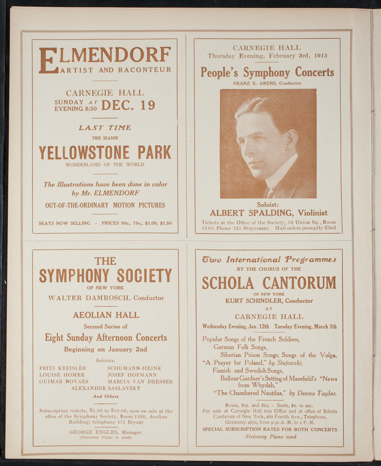 People's Symphony Concert, December 19, 1915, program page 8