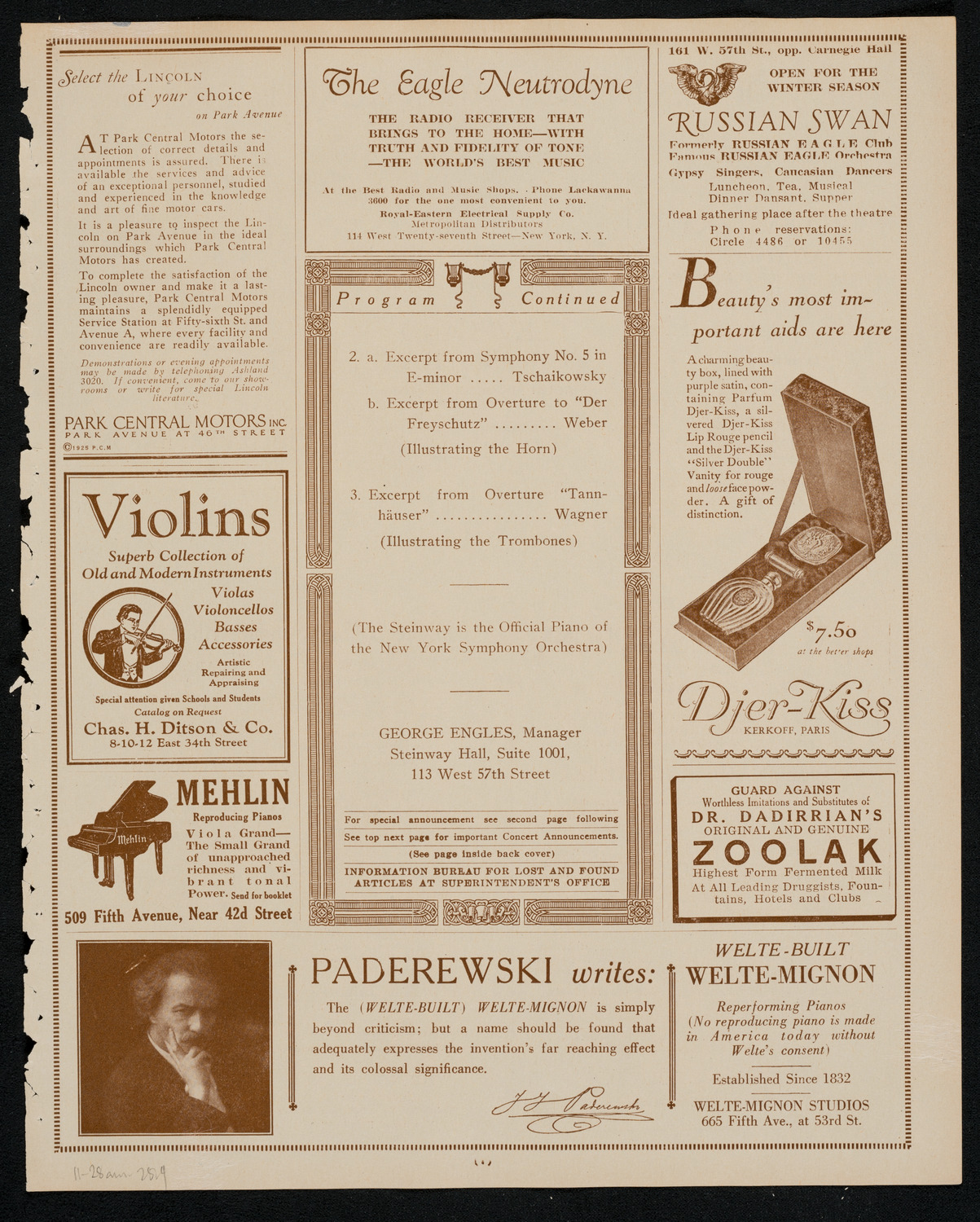 Symphony Concert for Young People, November 28, 1925, program page 7