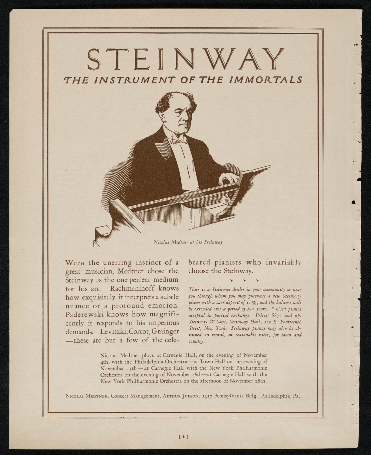 Roland Hayes, Tenor, October 25, 1924, program page 4