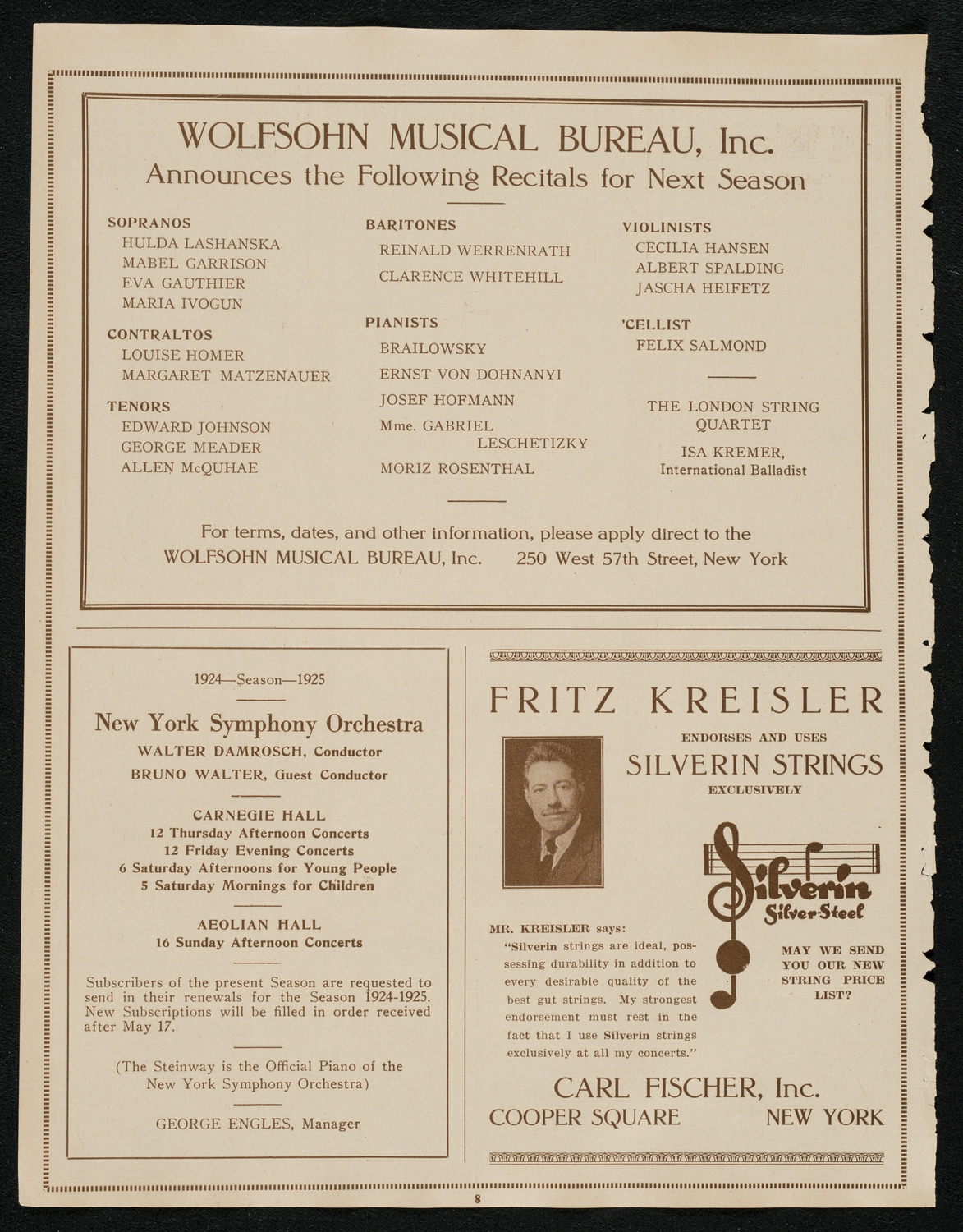 Graduation: College of Pharmacy of the City of New York Columbia University, May 22, 1924, program page 8