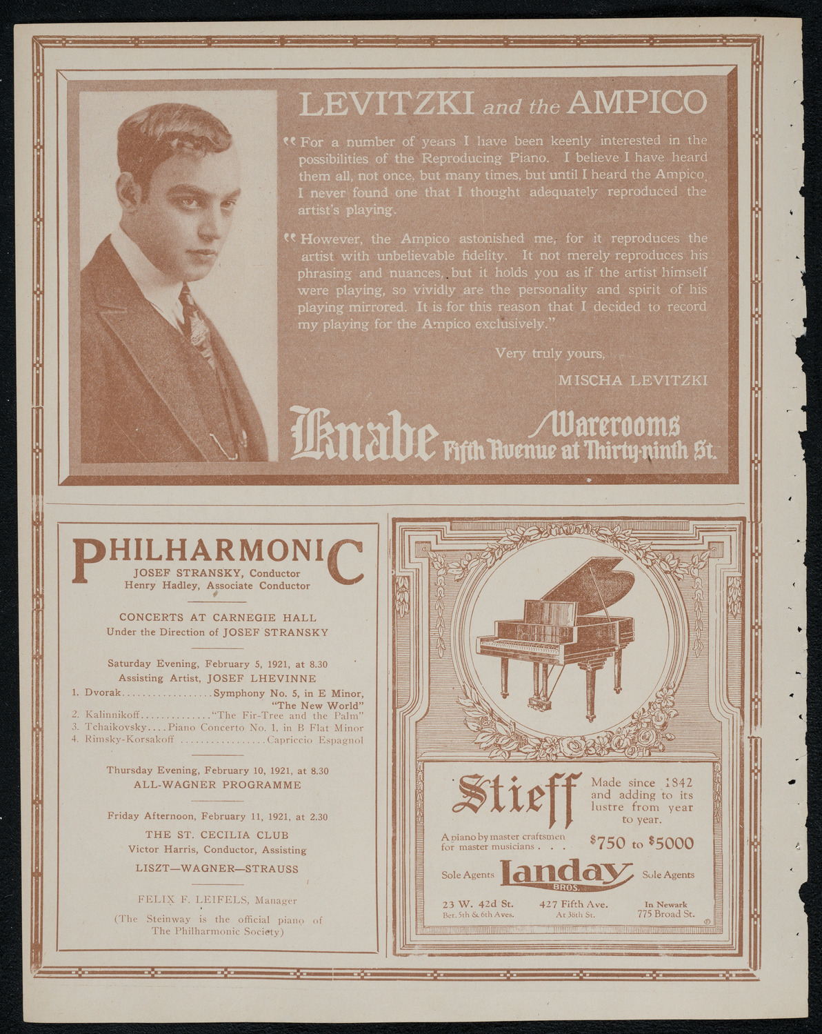 New York Philharmonic, February 4, 1921, program page 12