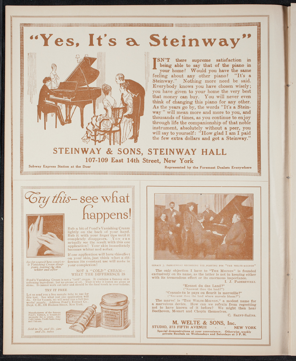 Julia Culp, Contralto, December 16, 1915, program page 4