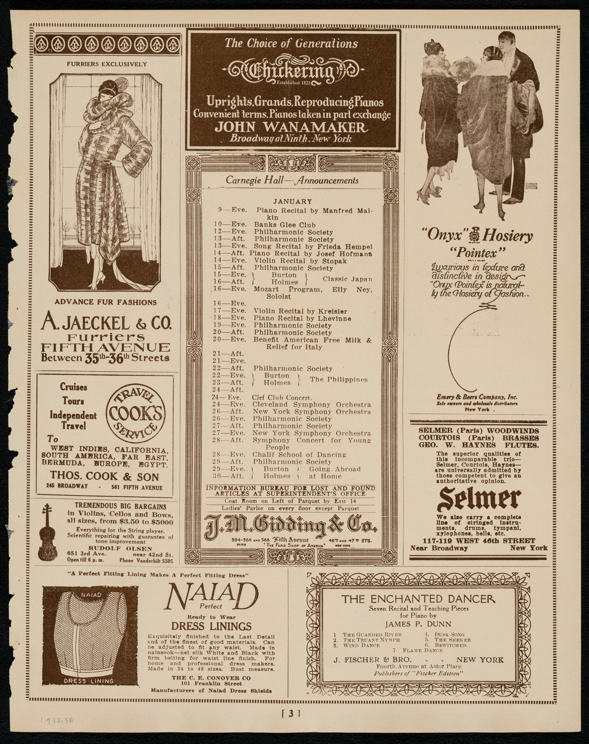Burton Holmes Travelogue: Mexico, January 9, 1922, program page 3