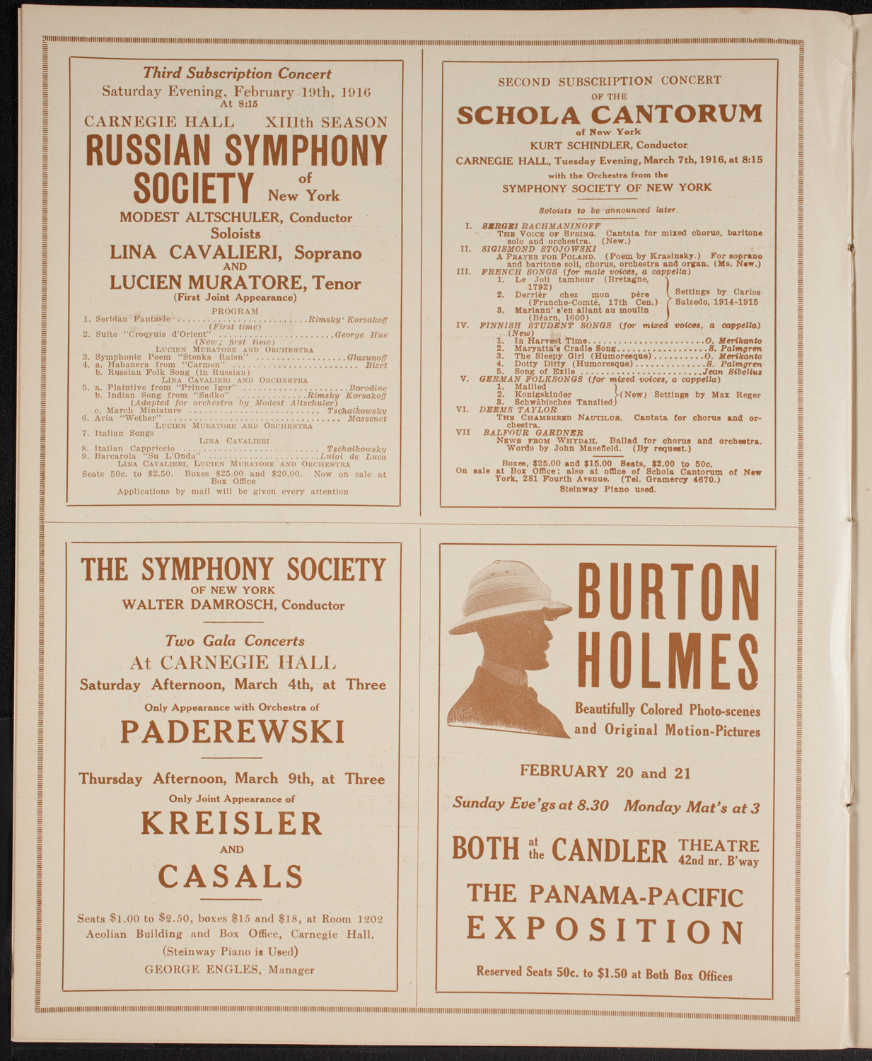 Frieda Hempel, Soprano, February 15, 1916, program page 8