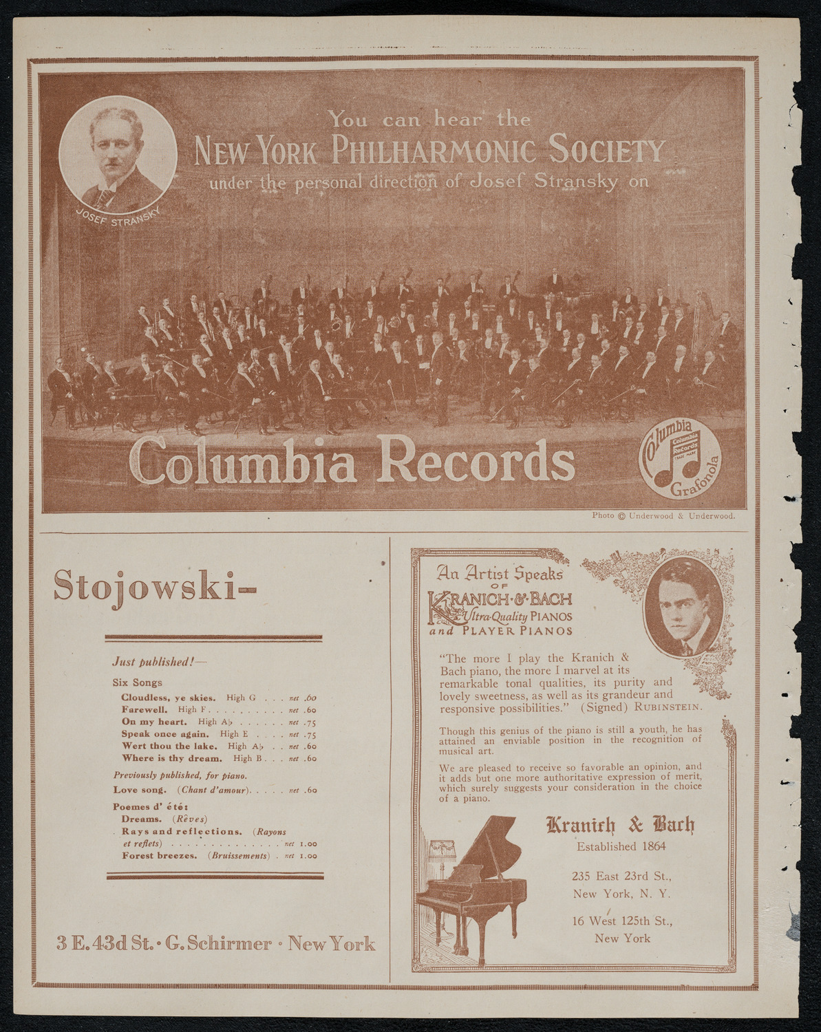 New York Philharmonic, February 11, 1921, program page 6