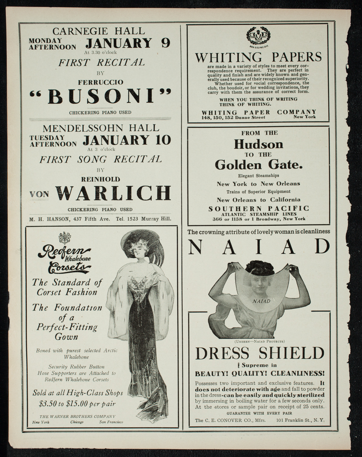 New York Philharmonic, November 27, 1910, program page 2