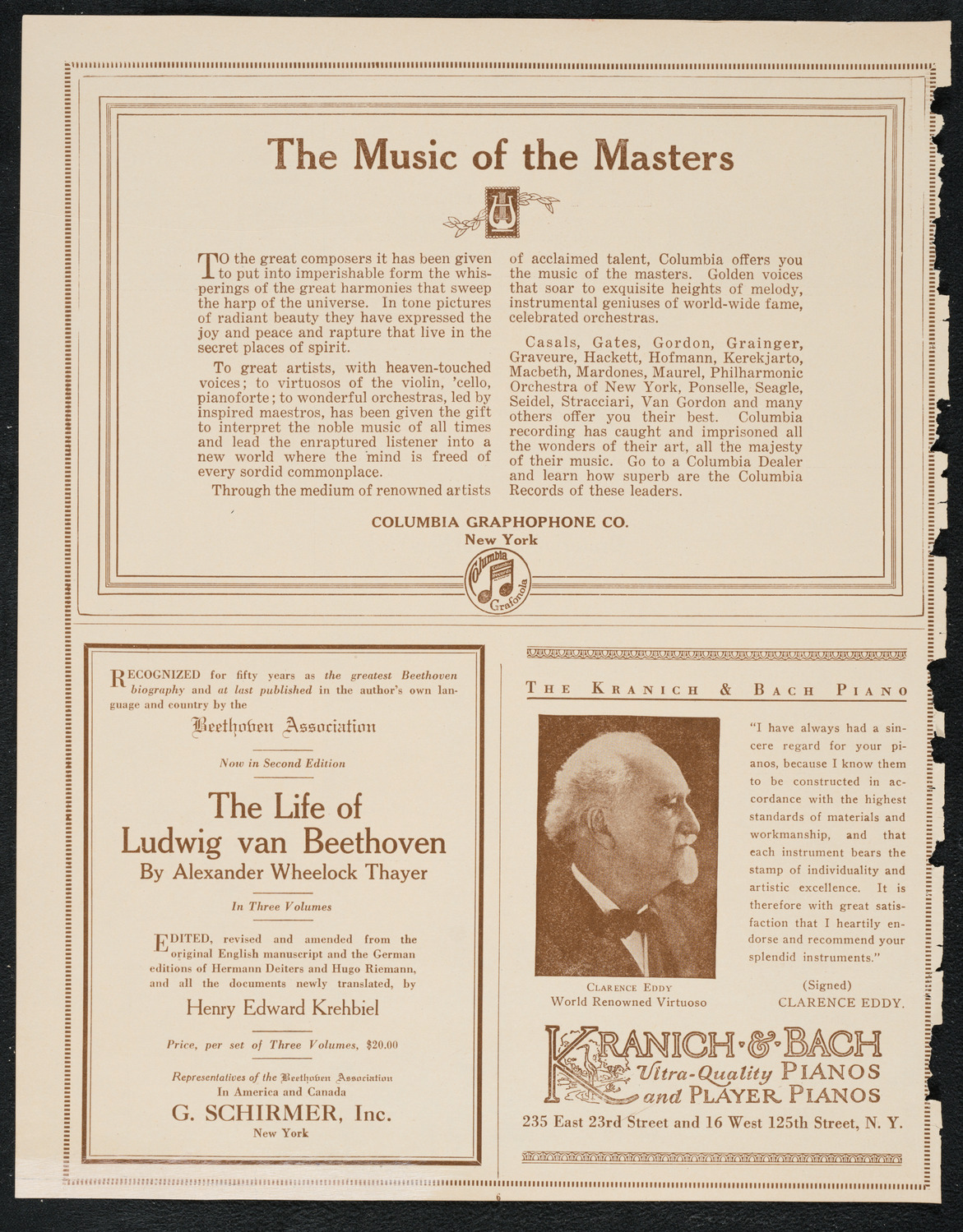 Oratorio Society of New York, December 27, 1922, program page 6