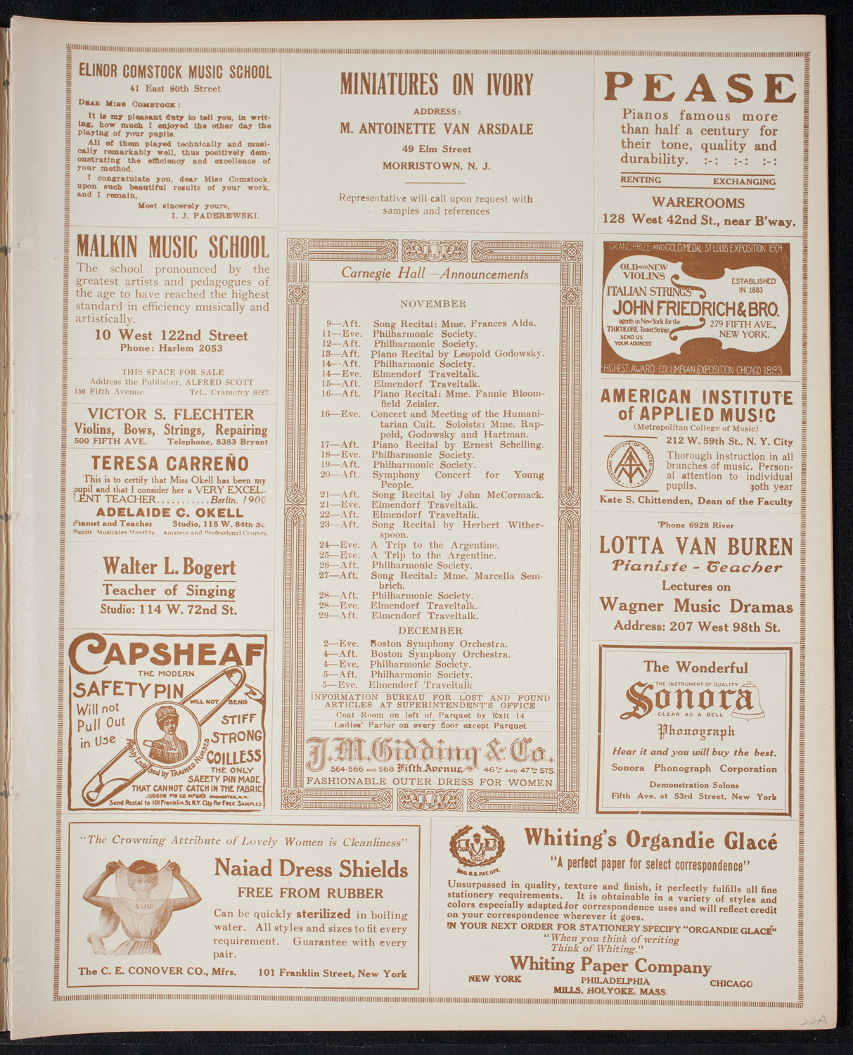 Percy Hemus, Baritone, November 8, 1915, program page 3
