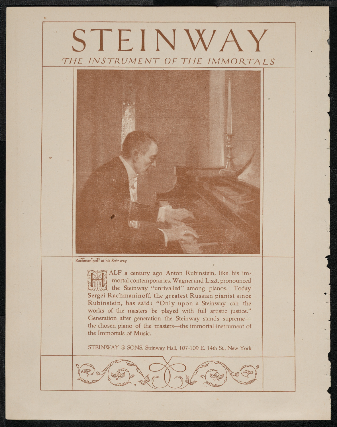 Erica Morini, Violin, March 6, 1921, program page 4