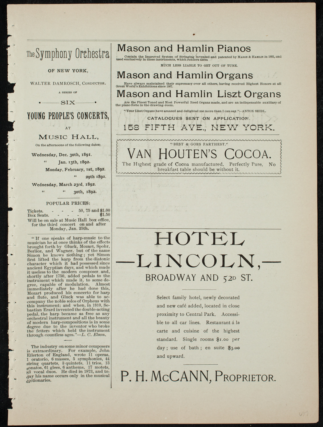 Robert Burns Anniversary Festival, January 25, 1892, program page 5