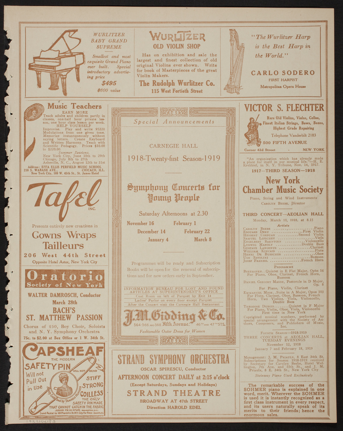 Lecture by Sergeant Arthur Guy Empey, March 10, 1918, program page 9