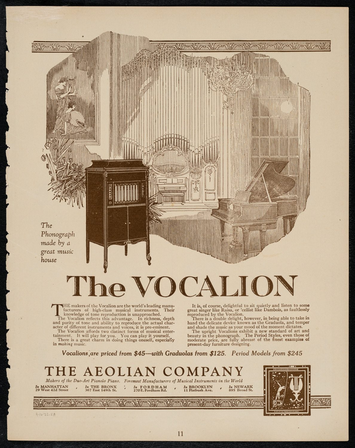 Maria Ivogun, Soprano, April 16, 1922, program page 11