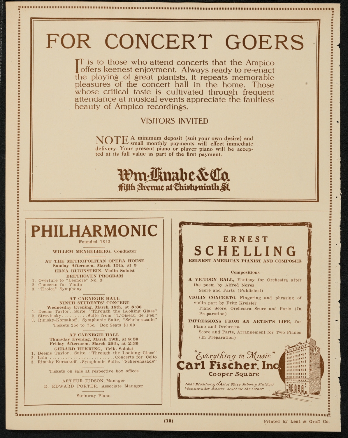 State Symphony Orchestra of New York, March 11, 1925, program page 12