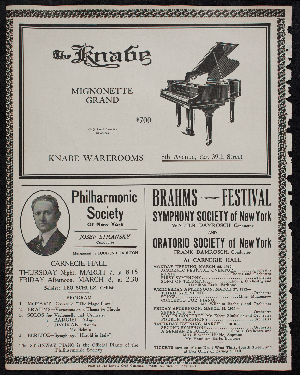 Russian Symphony Society of New York, March 2, 1912, program page 12