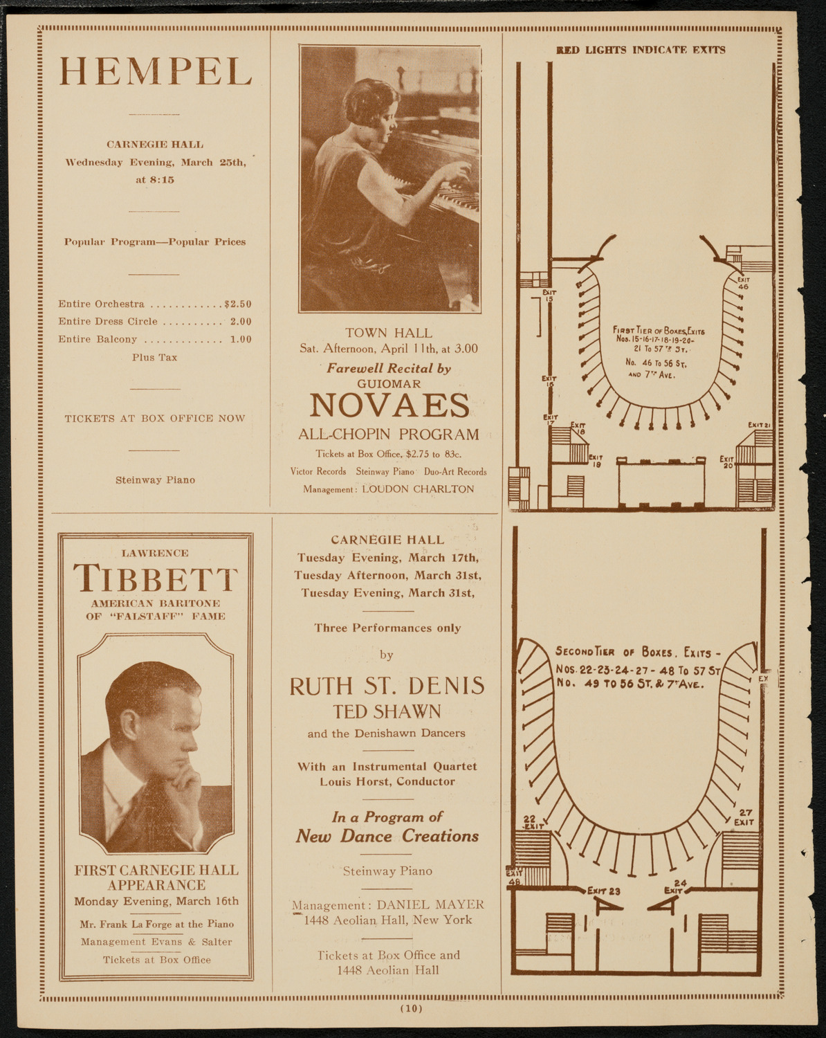 Anna Case, Soprano, March 9, 1925, program page 10