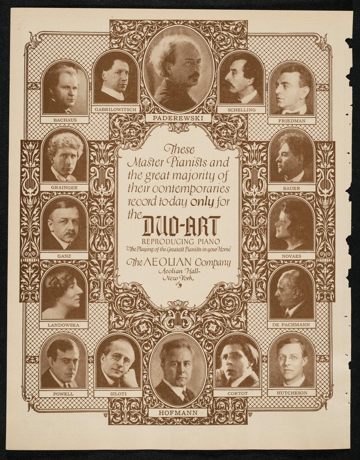 Jascha Heifetz, Violin, April 6, 1924, program page 2